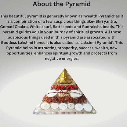 Shree Yantra Gomti Chakra Orgone Pyramid - For Wealth, Financial Stability and Prosperity