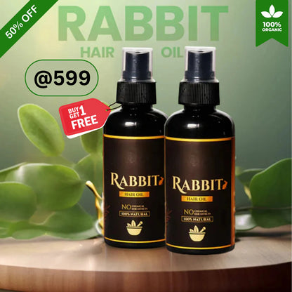 🌿🐇 Rabbit Hair Oil (30 ml) Pack of 2 – The Ultimate Ayurvedic Solution for Hair Rejuvenation! 🐇🌿