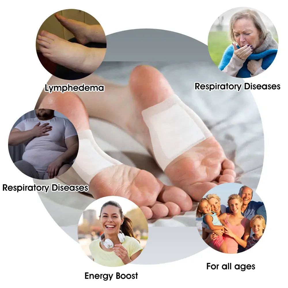 Bee Venom Lymphatic Drainage & Slimming Foot Patches (Set of 60) 🐝 Buy 1 Get 1 FREE! 🌿👣
